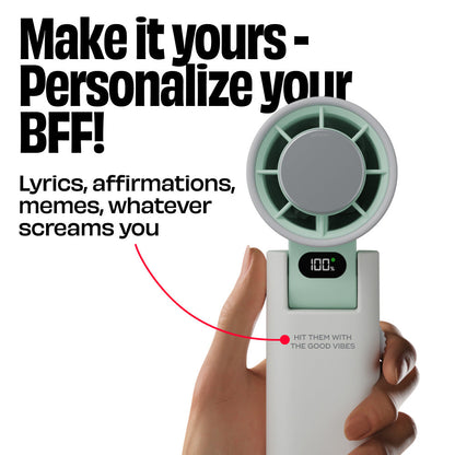 Nuuk BFF Rechargeable Personal Fan with IceTouch - Matcha Green