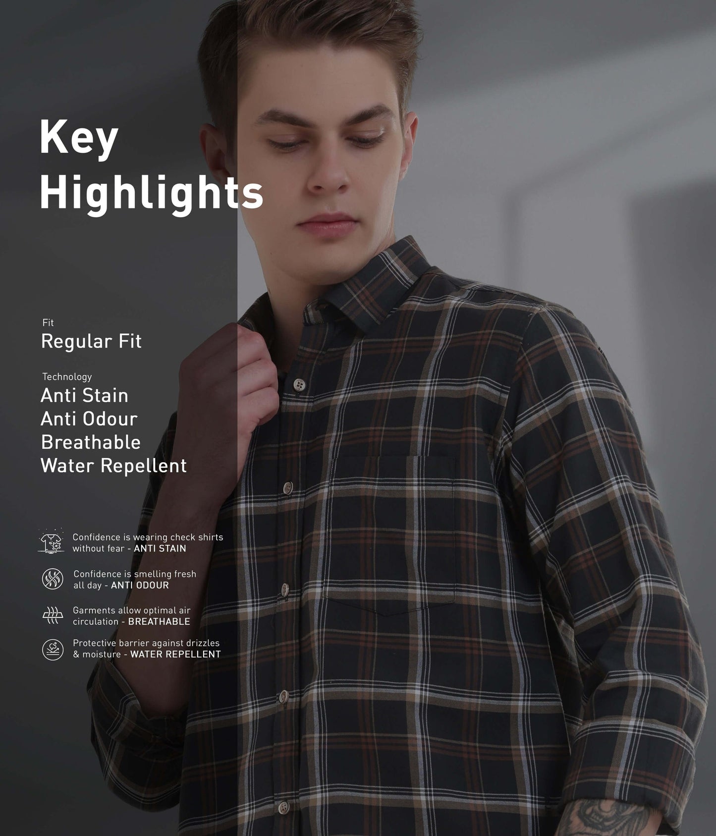 Shirt | Anti Stain Anti Odor Water Repellent   COCOAHONEY