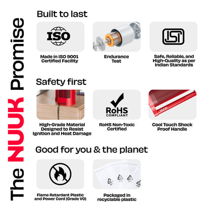 NUUK HOT BAR  2200W PTC SPACE HEATER WITH CERAMIC HEATING PLATE