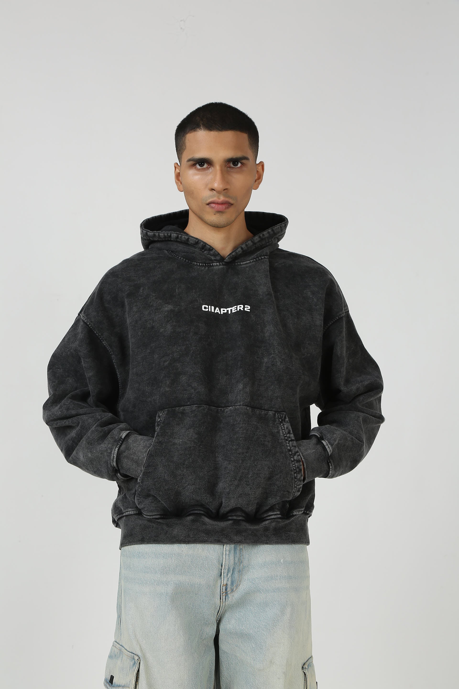 Acid Wash Grey Hoodie