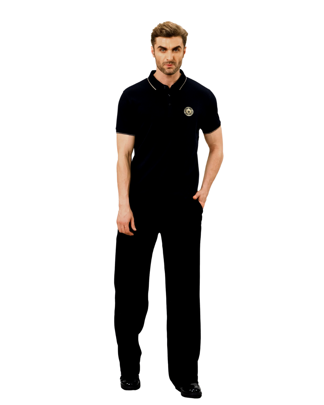 Regal Elegance Branded Badge Luxe Polo