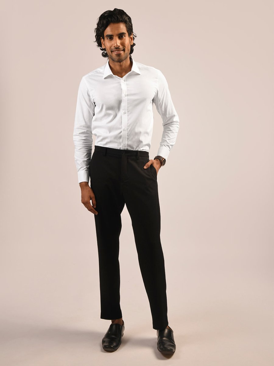 Solid White Cotton Full Sleeve Shirt | Kingdom Of White at Broadway