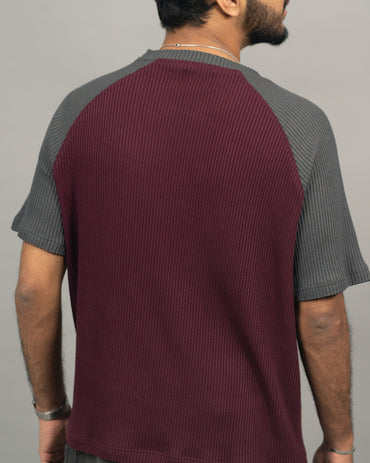 RWDY TEXTURE TEE IN SLATE WINE