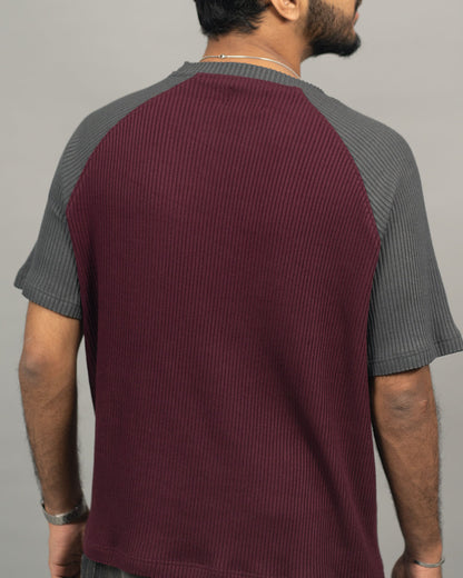 RWDY TEXTURE TEE IN SLATE WINE