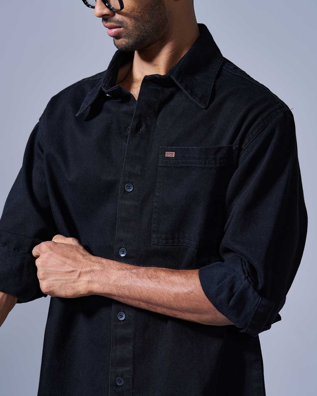 RWDY OFF-DUTY DENIM SHIRT | STONE BLACK | RWDY at Broadway