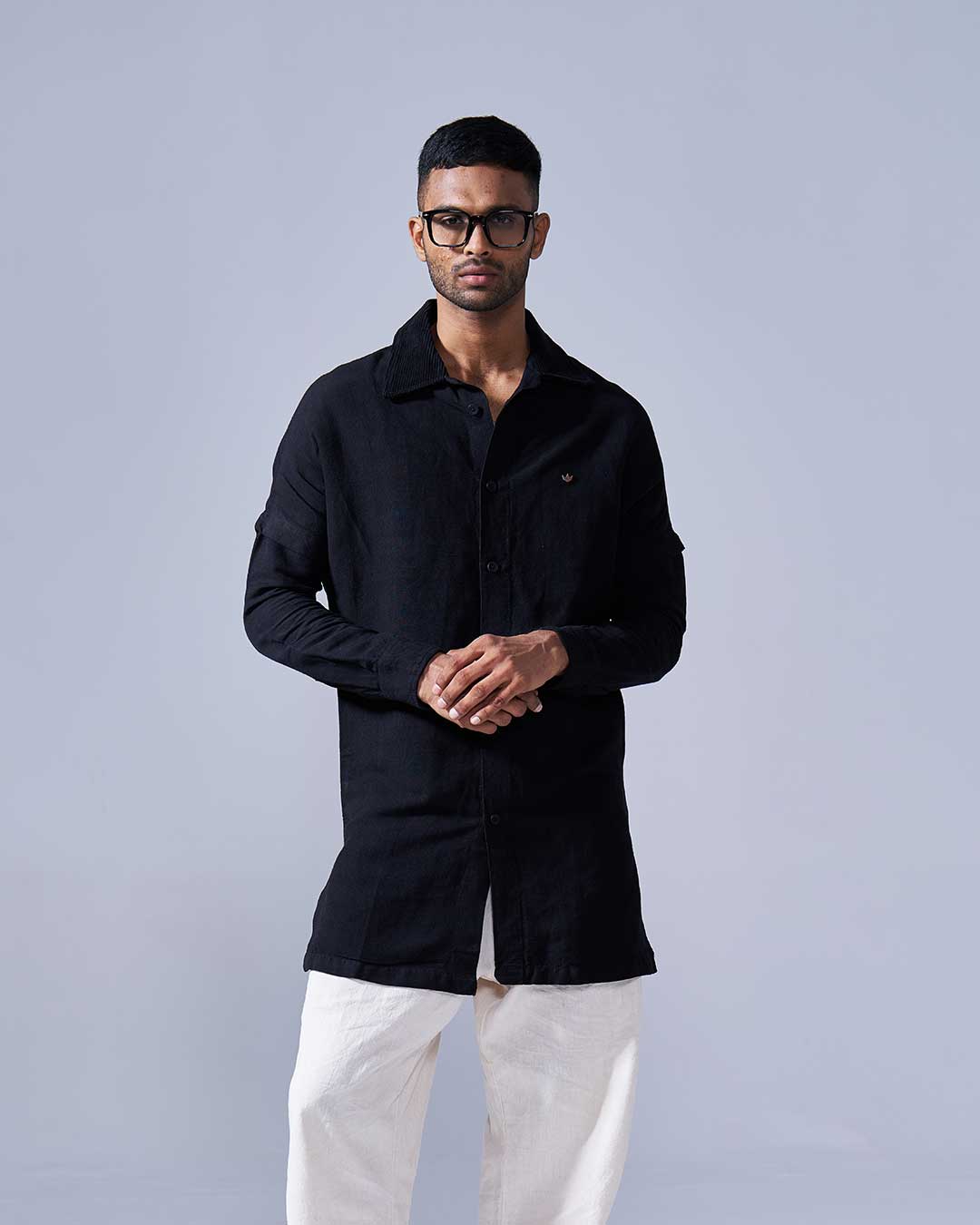 RWDY COLLAR KURTA | MATTE BLACK | RWDY at Broadway