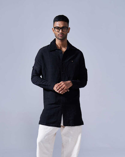 RWDY COLLAR KURTA | MATTE BLACK | RWDY at Broadway