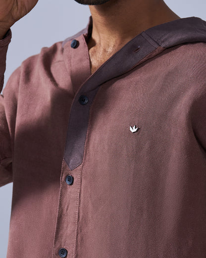 RWDY HOODIE KURTA | RUST BROWN