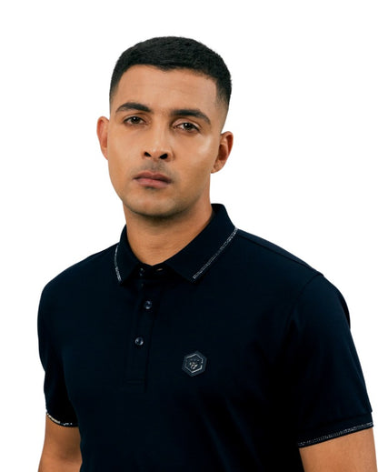 Diamond Swerve Metallic Badge Polo