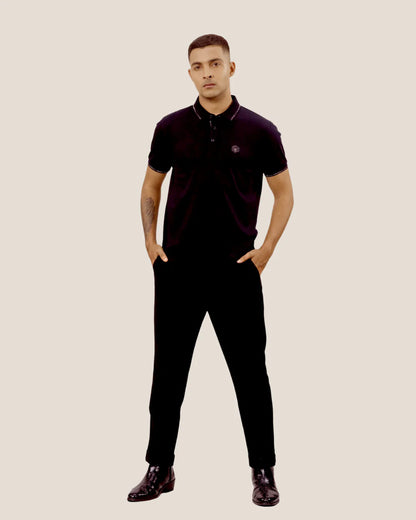 Diamond Swerve Metallic Badge Polo