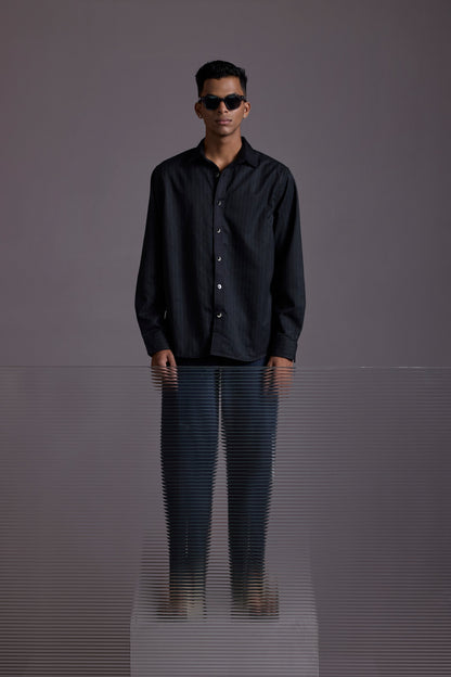 MIDNIGHT PINSTRIPE SHACKET