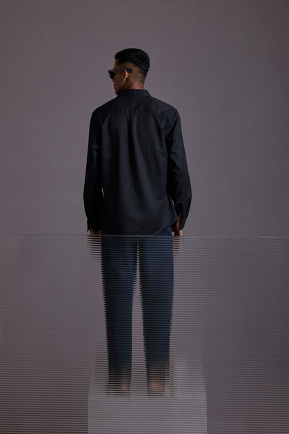 MIDNIGHT PINSTRIPE SHACKET