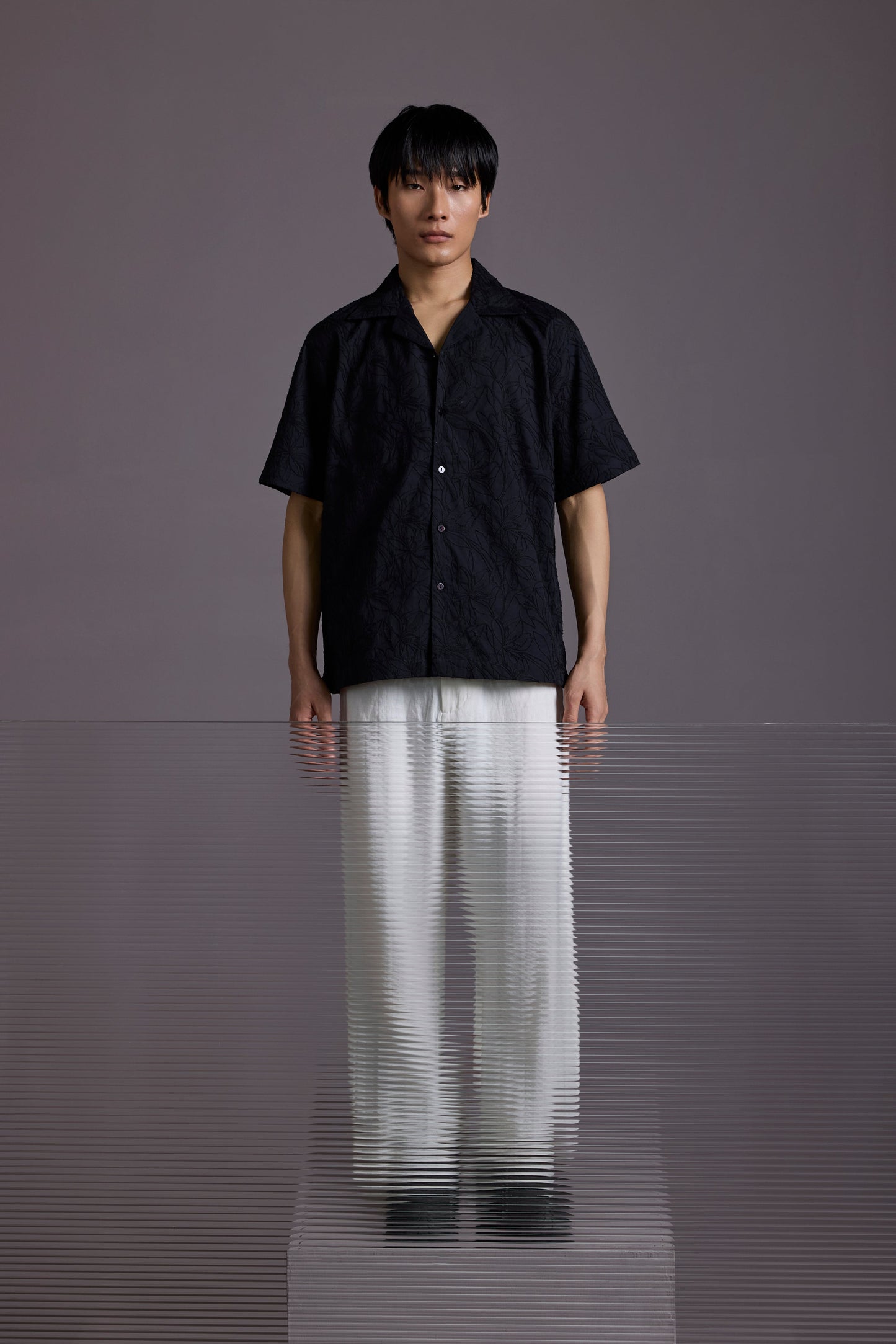 NOIR BLOOM CUBAN SHIRT