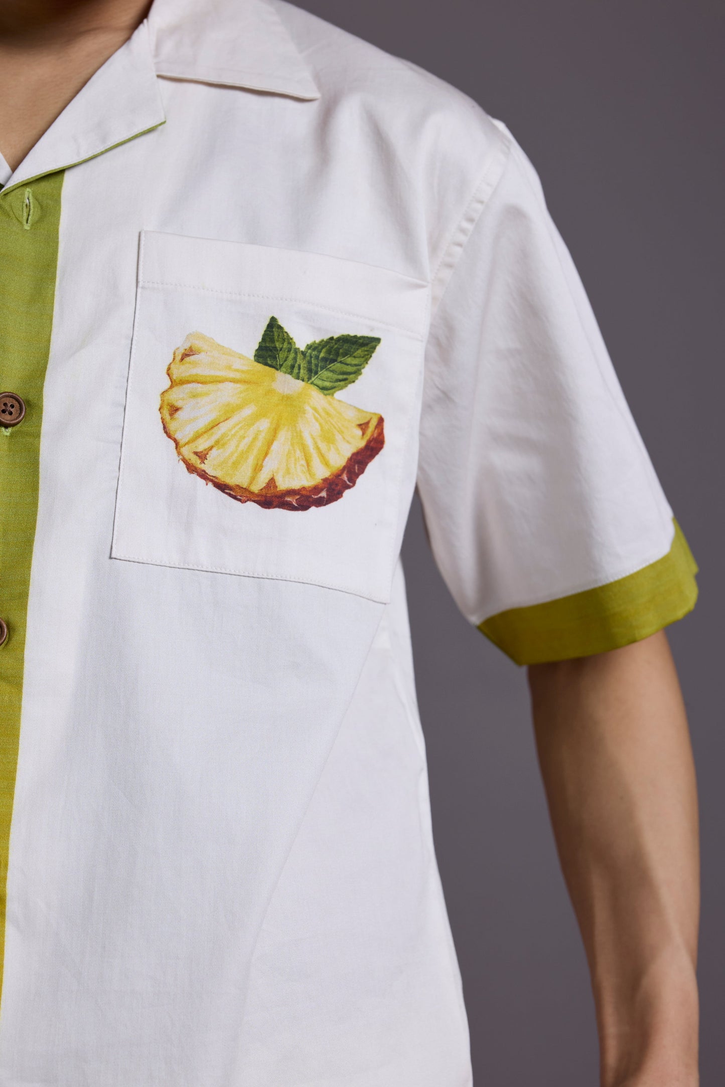 GREEN TROPICS PRINTED SHIRT