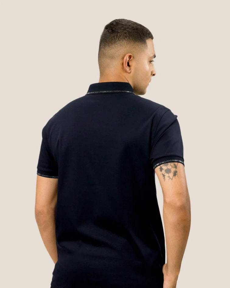 Diamond Swerve Metallic Badge Polo