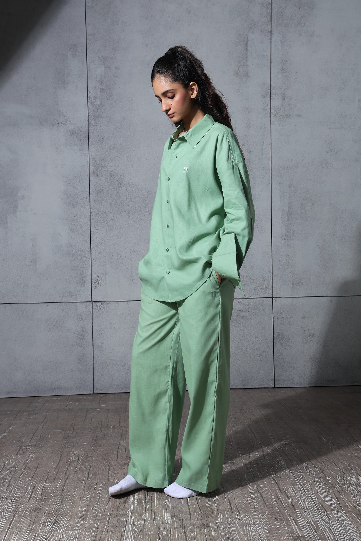 Matcha Mist Linen Pants