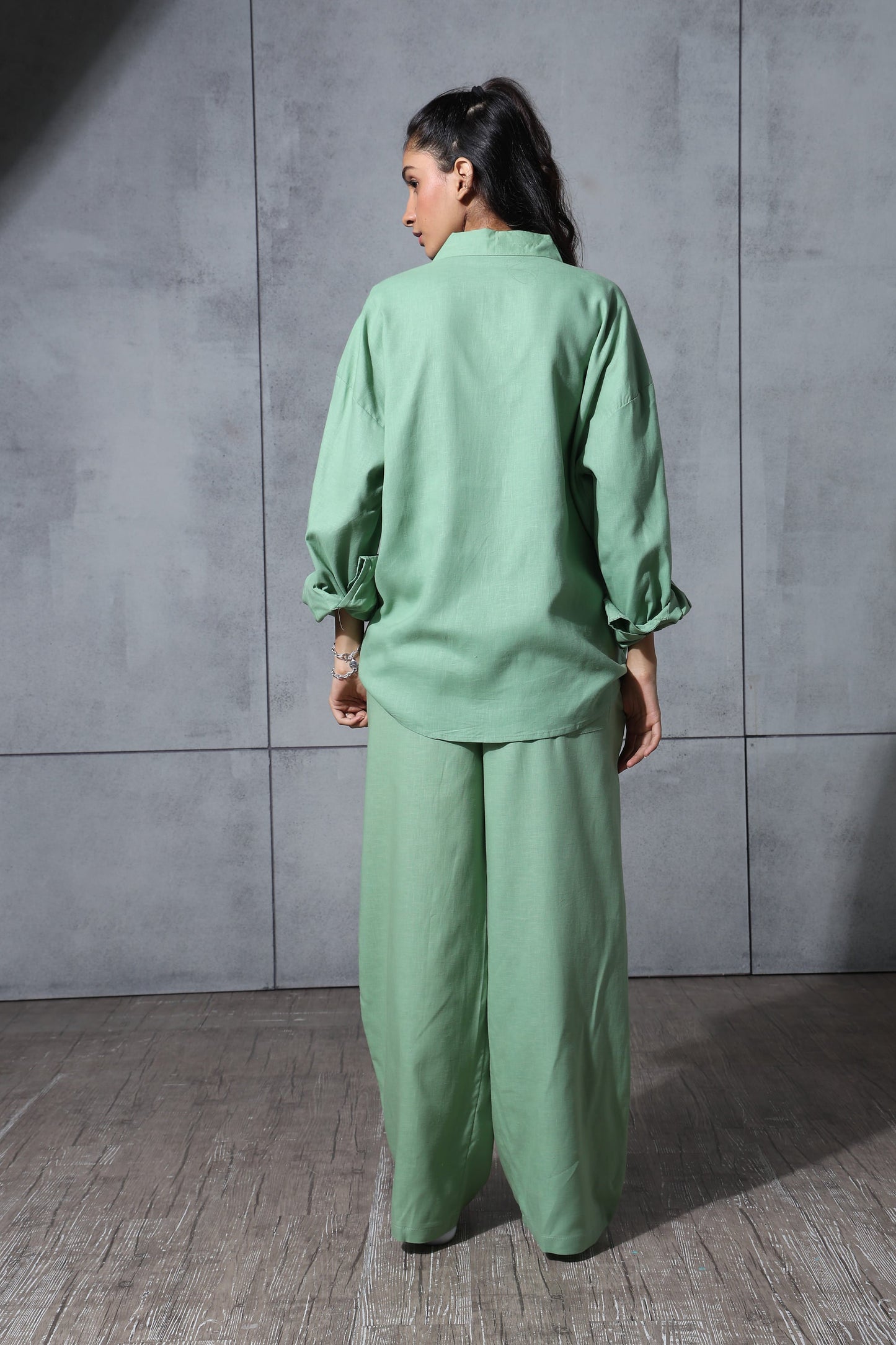 Matcha Mist Linen Pants