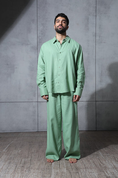 Chapter2Drip Matcha Mist linen shirt â€” view 6