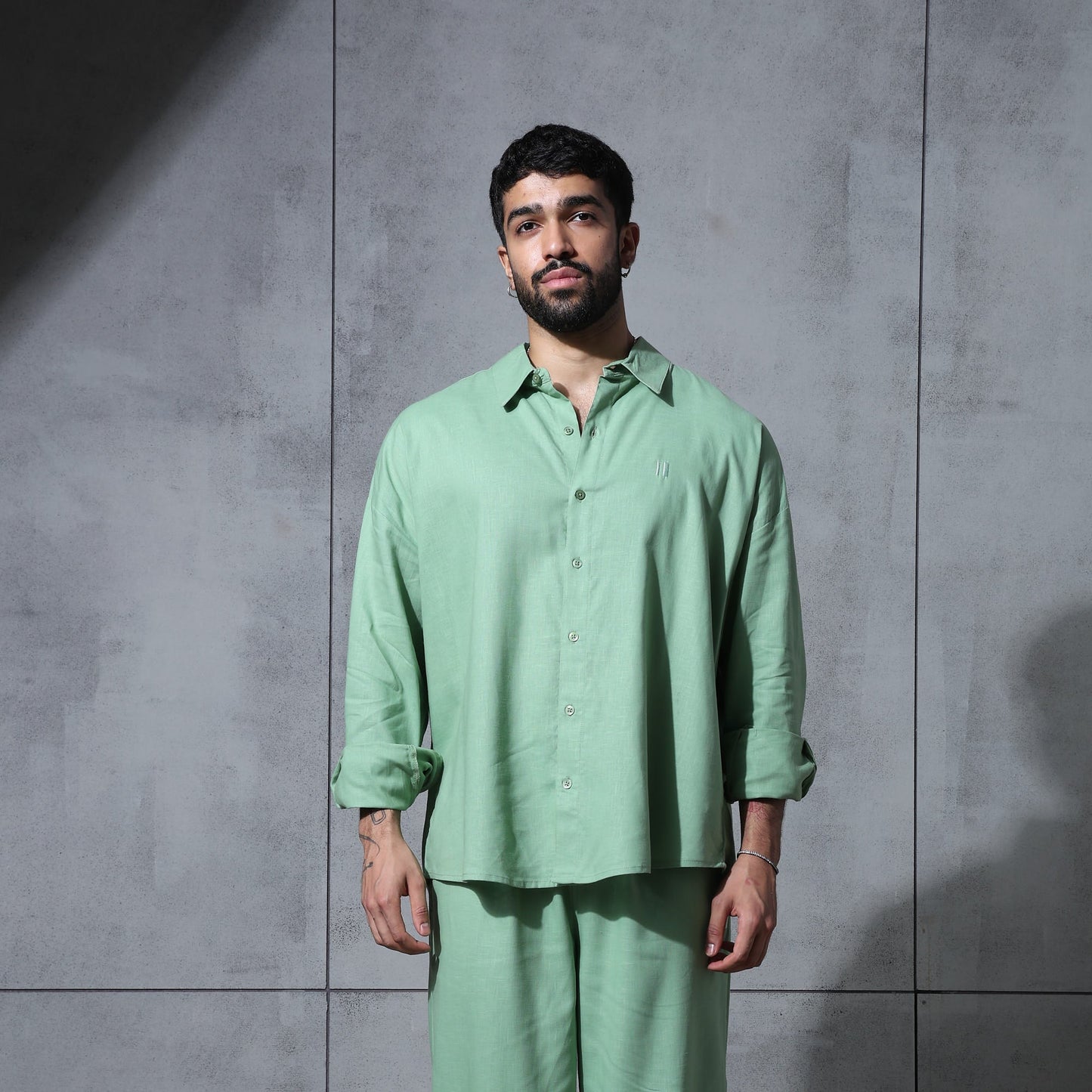 Matcha Mist Linen Shirt