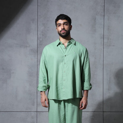 Matcha Mist Linen Shirt