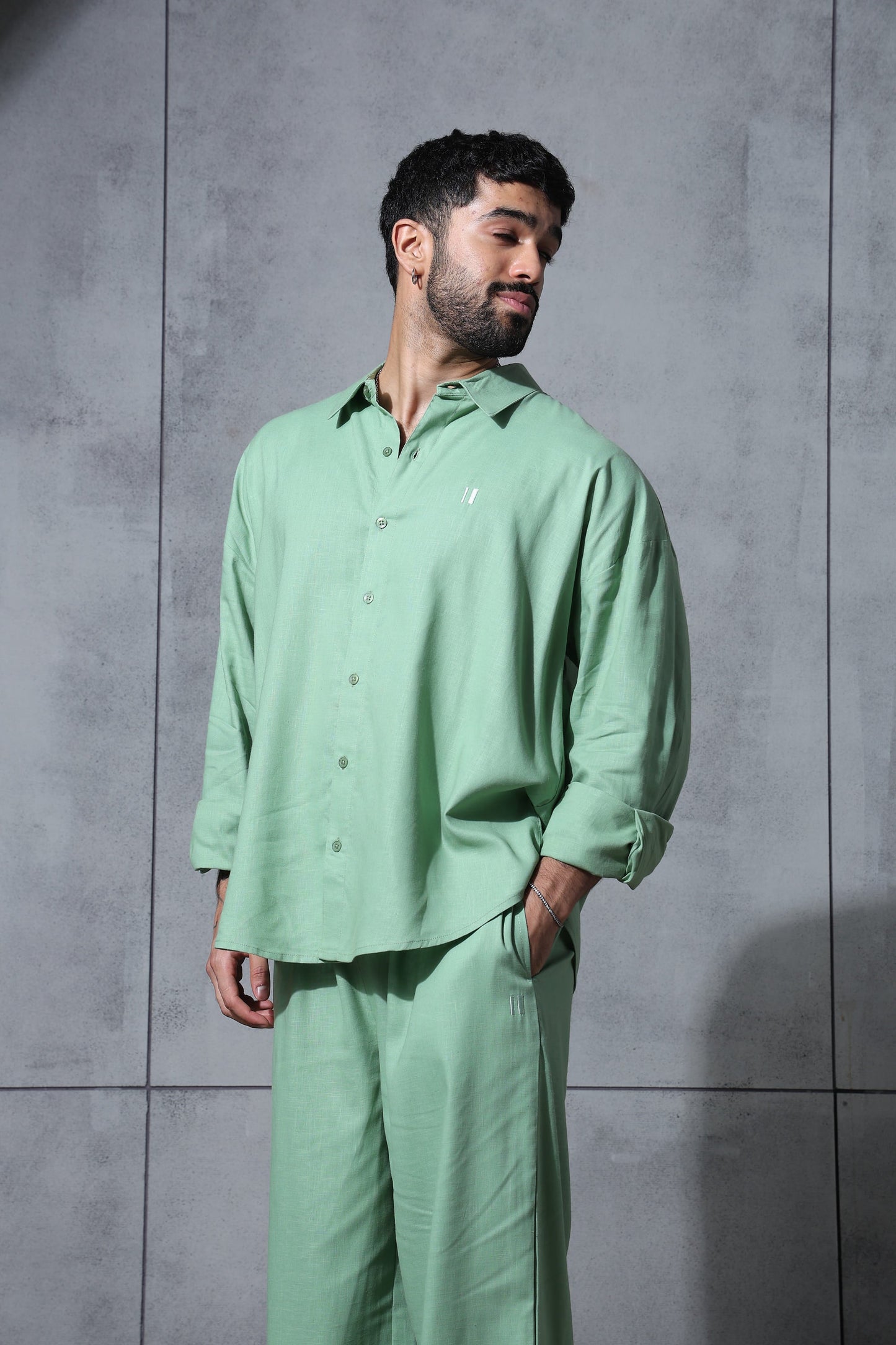 Matcha Mist Linen Shirt