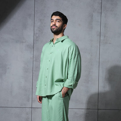 Matcha Mist Linen Shirt
