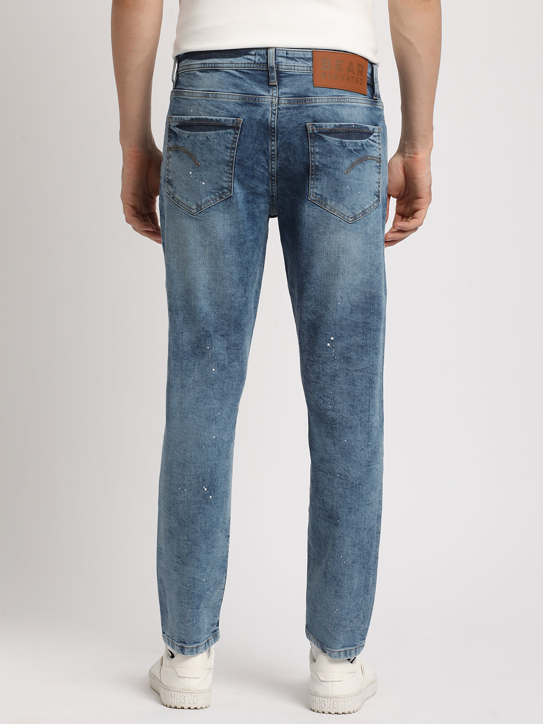 Men Solid Mid Rise Slim Fit Jean DNM-BRAQ-BL