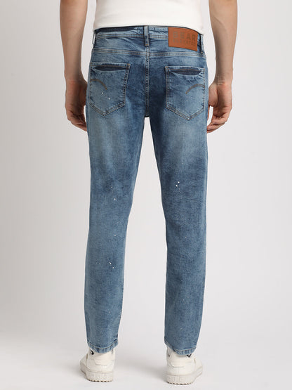 Men Solid Mid Rise Slim Fit Jean DNM-BRAQ-BL