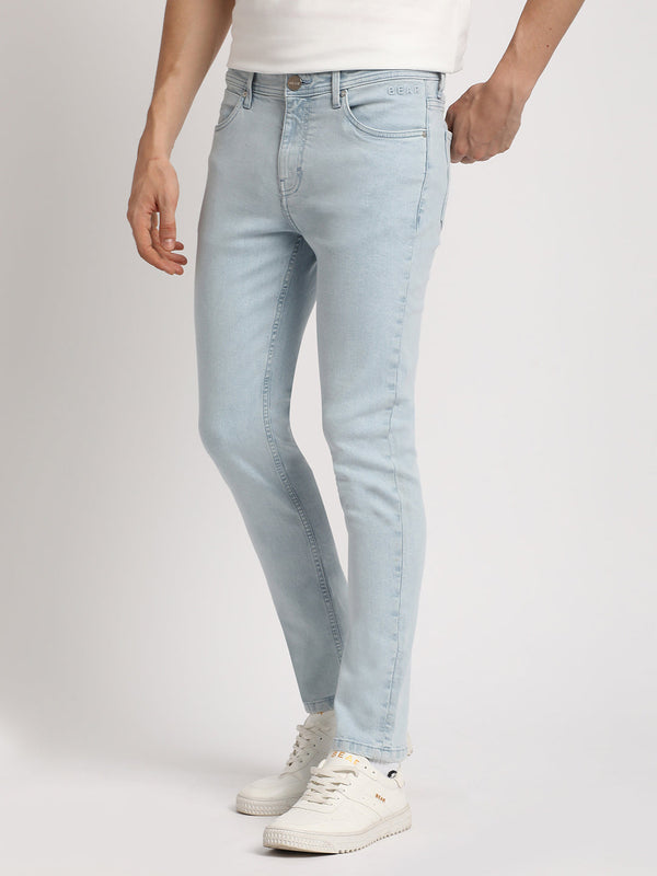 Men Solid Mid Rise Slim Fit Jean DNM-SUR-LB