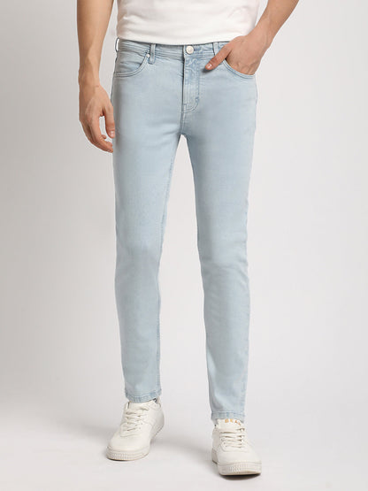 Men Solid Mid Rise Slim Fit Jean DNM-SUR-LB