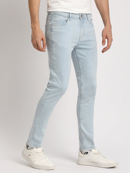 Men Solid Mid Rise Slim Fit Jean DNM-SUR-LB