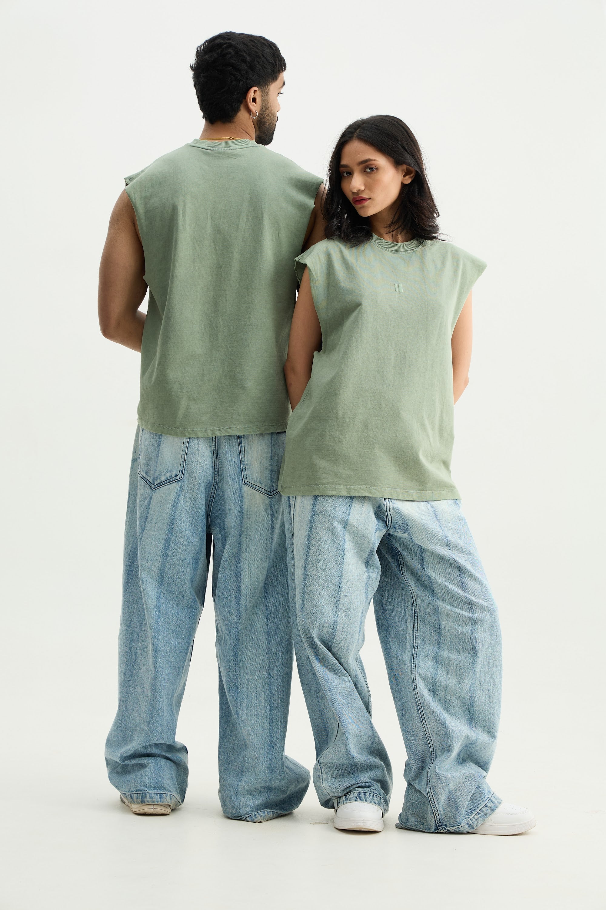 Green Washed Vest - image 7