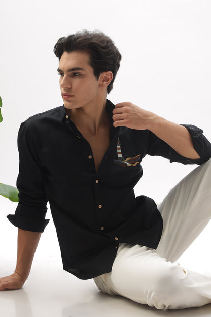 Lighthouse 100% Cotton Embroidery Shirt | Hamptons at Broadway