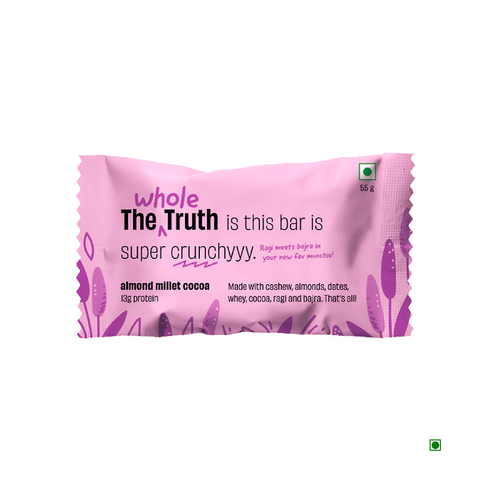The Whole Truth Almond Millet Cocoa Protein Bar 55g | The Whole Truth Foods at Broadway