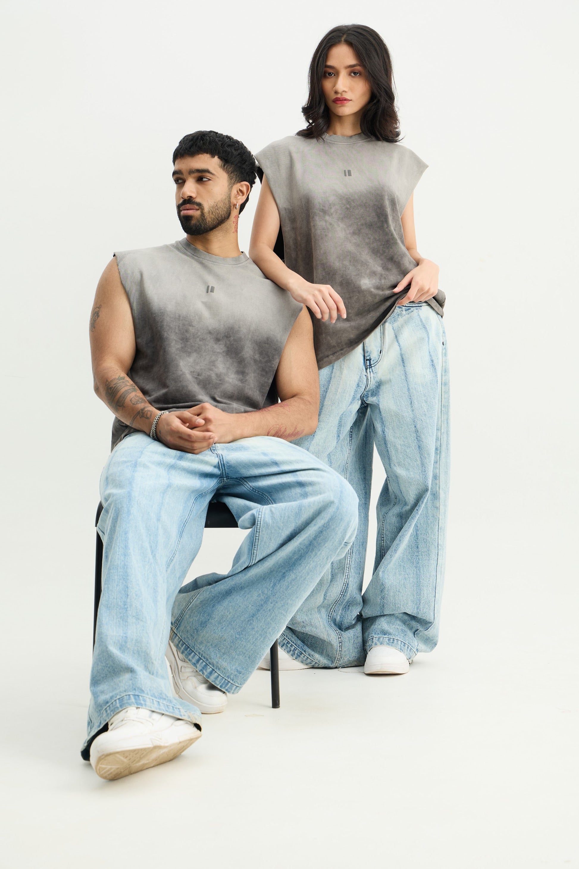 Chapter2Drip Grey Washed vest