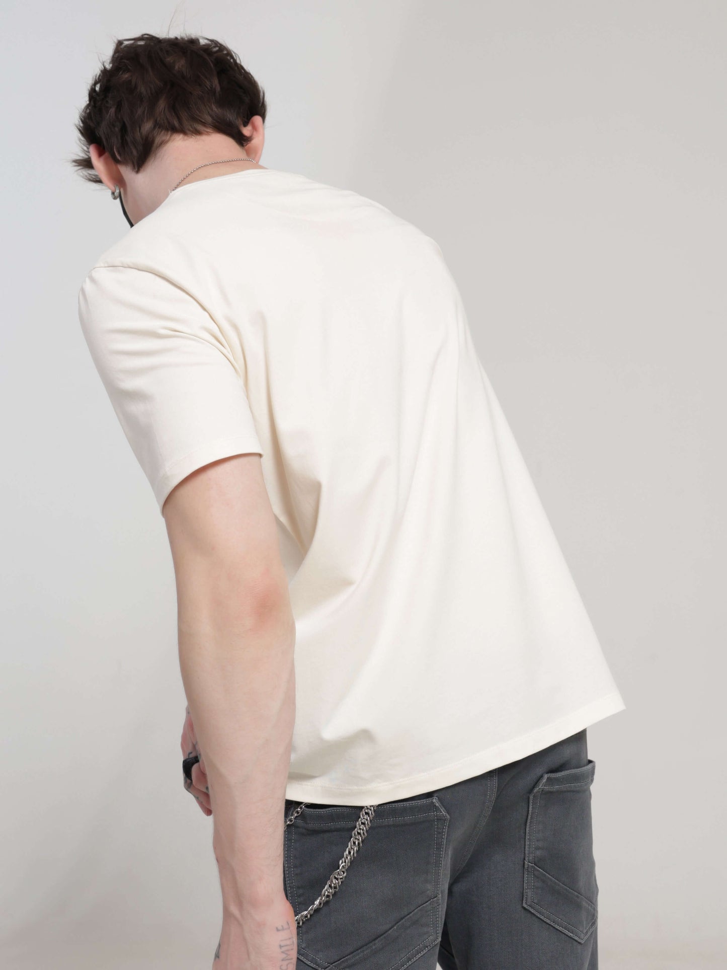 Crew Neck Tshirt | Anti Stain Anti Odor Water Repellent   SOFTPEACH