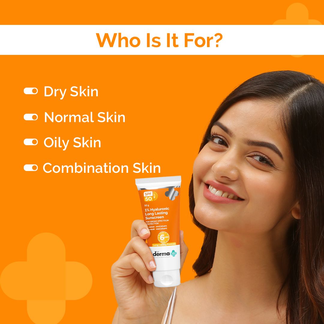 0.01 Hyaluronic Long Lasting Sunscreen | The Derma Co. at Broadway