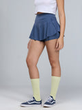 Steel Blue Swirl Tennis Skorts | Cava at Broadway