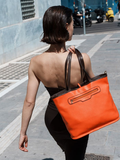 Two Faced Reversible Tote Bag - Zipper