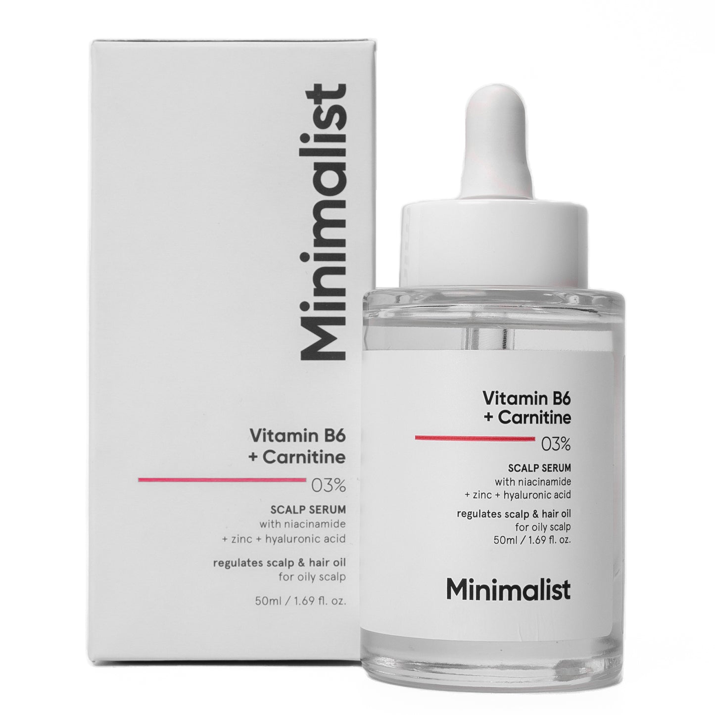 Minimalist Vitamin B6 + Carnitine 03% Scalp Serum 50ml