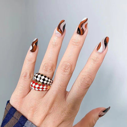 Earthy Tones - Long Almond - Press on Nails