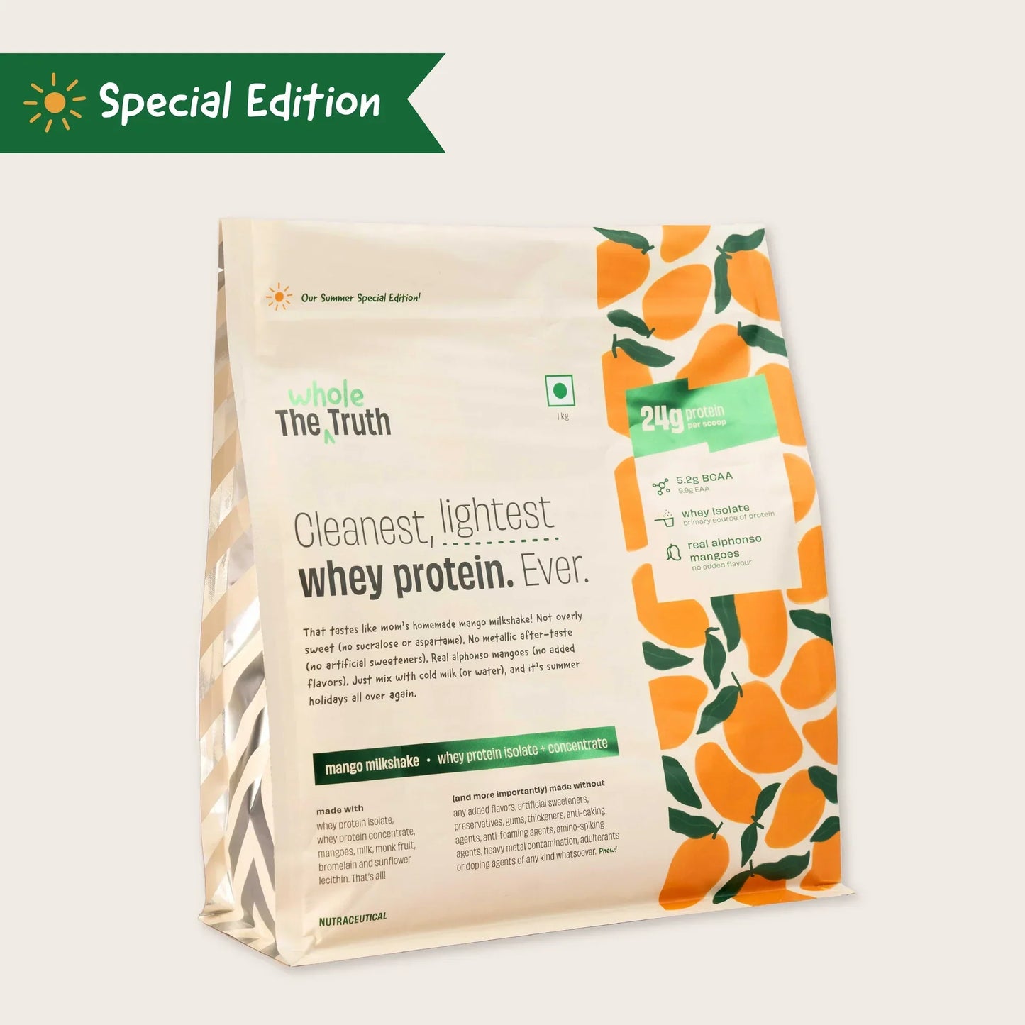 The Whole Truth 24g Whey Protein Isolate + Concentrate - 1kg | The Whole Truth Foods at Broadway