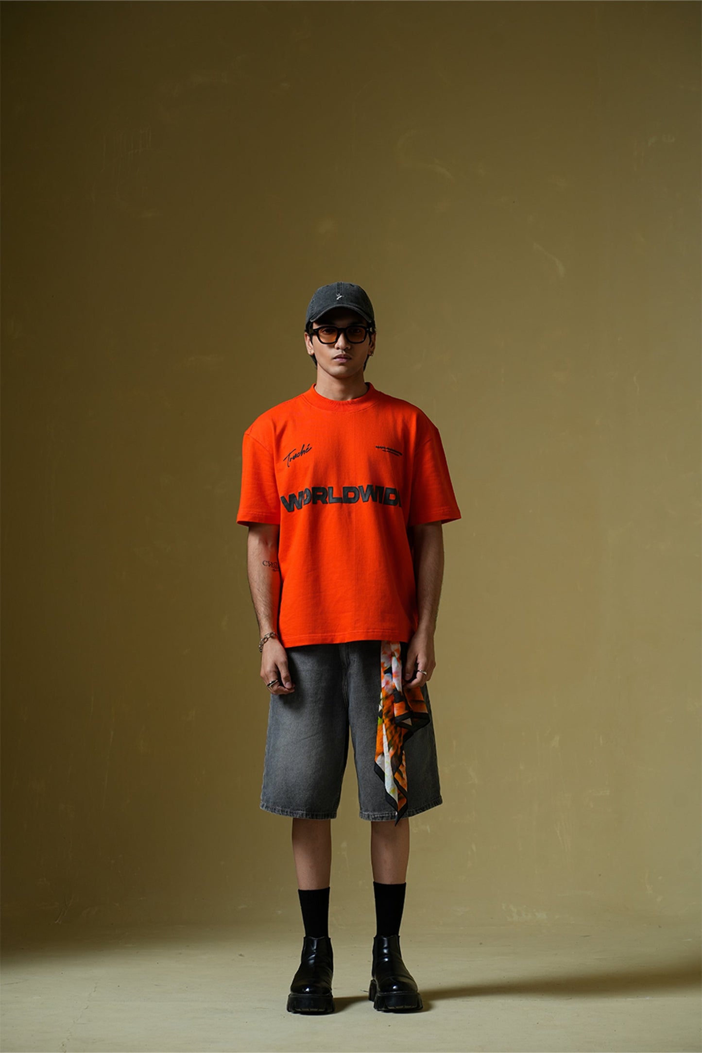 Worldwide Orange Oversized T-Shirt