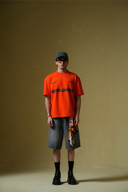 Worldwide Orange Oversized T-Shirt