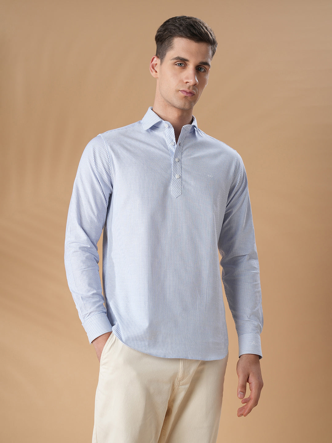 Blue Regular Fit Casual Cotton kurta for men (ANCEL)
