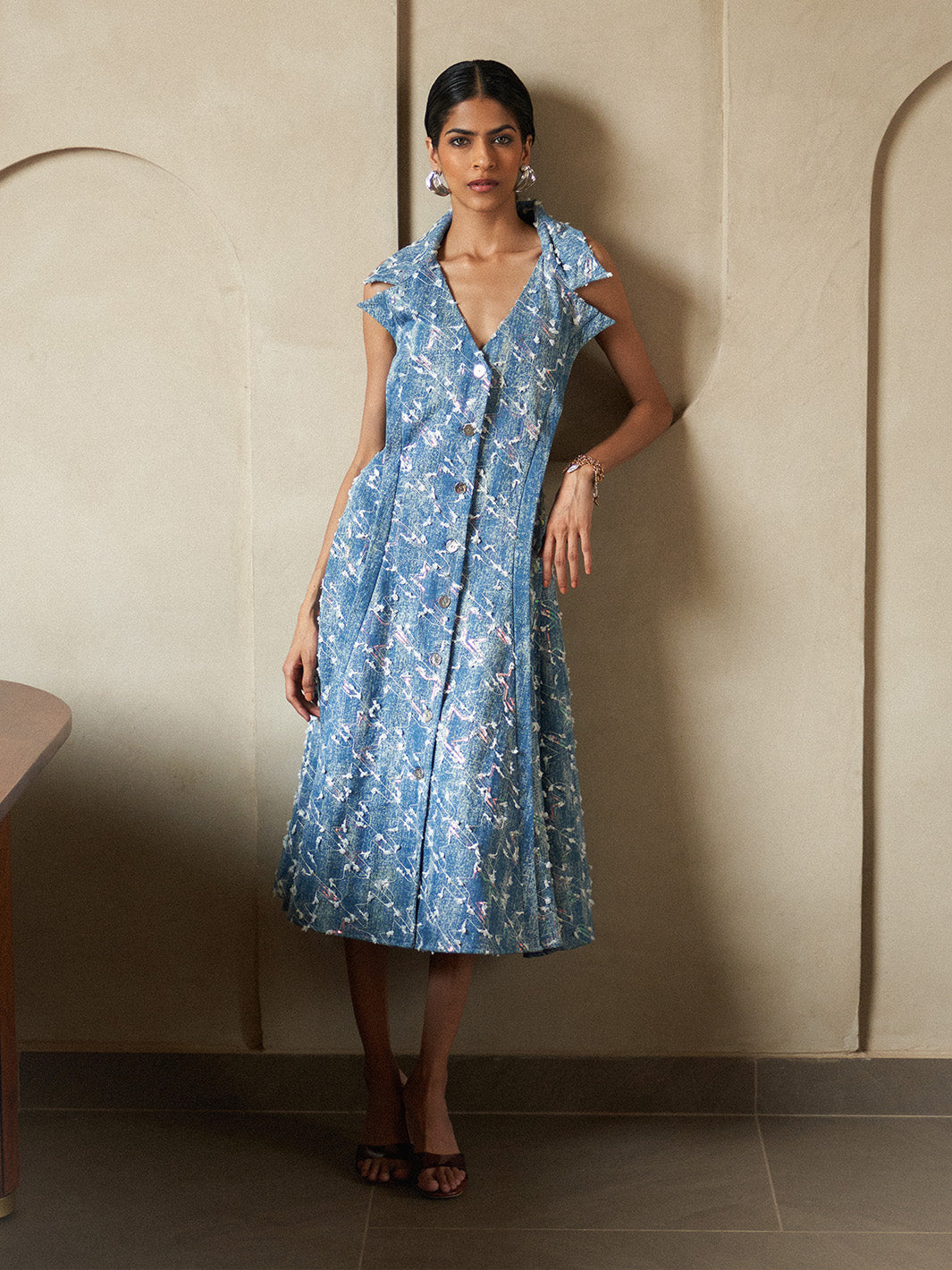 Denim Collar Dress