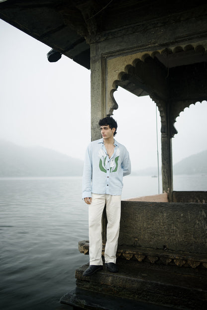 White Lotus Full Sleeve Linen Shirt
