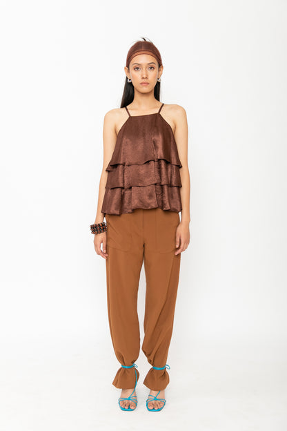 Contemponari-Bittersweet Top-Brown