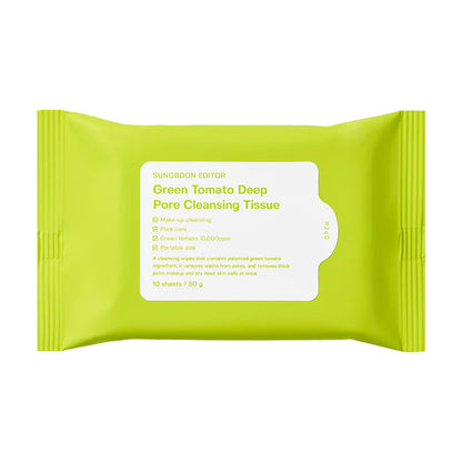 Sungboon Editor Green Tomato Deep Pore Cleansing Tissue (50g, 10pcs)