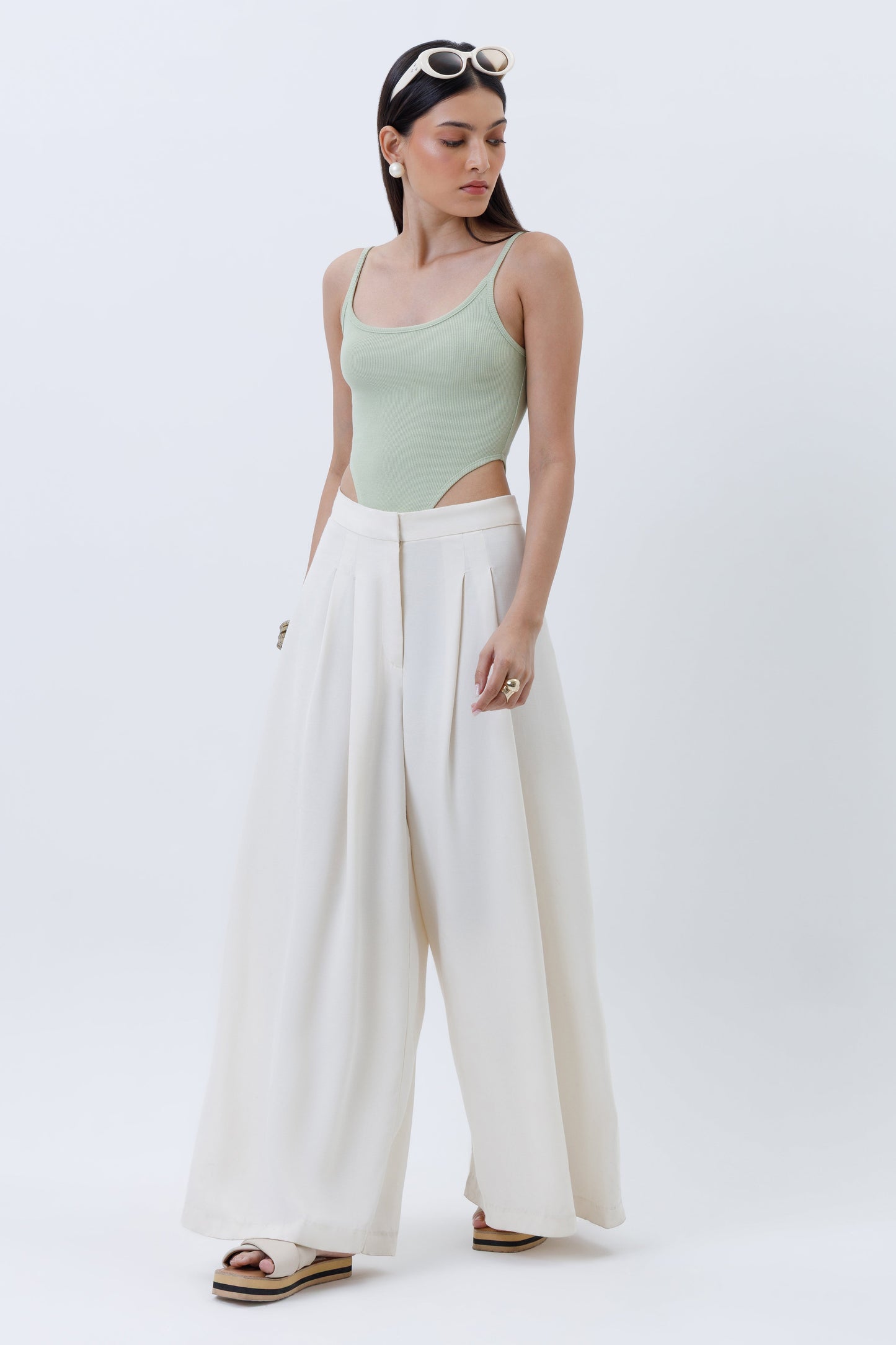 Ribbed High Cut Bodysuit